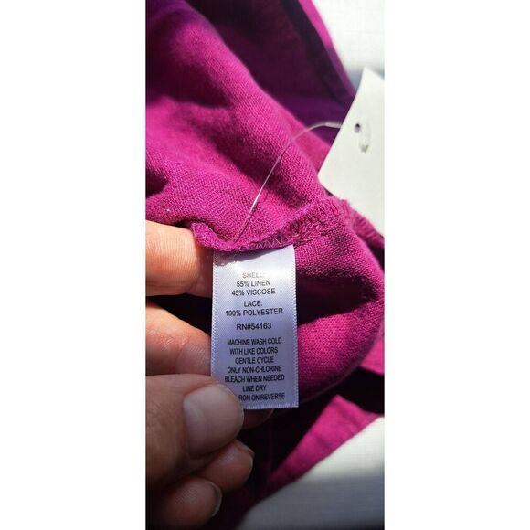 Beautiful SIZE Small Marc New York Purple Linen Top - Picture 4 of 4